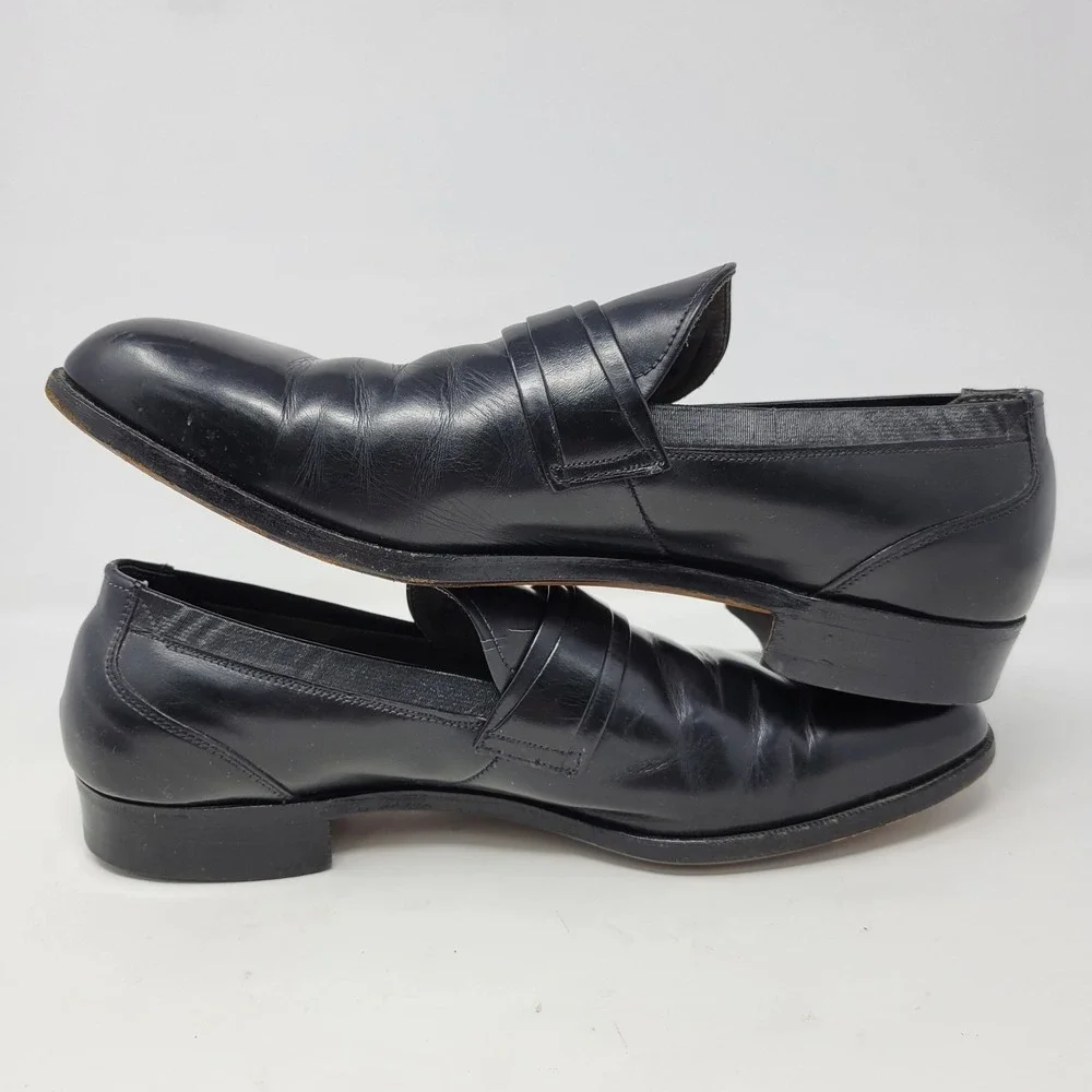 Wright Breather Arch Preserver Mens Black‎ Leather Loafers 10.5 D 802066B USA